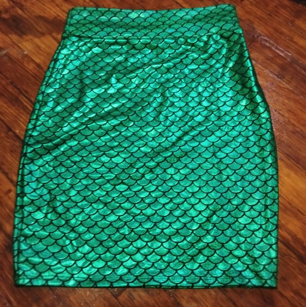 Peridot Mermaid Mini Skirt Costume Size Extra Small